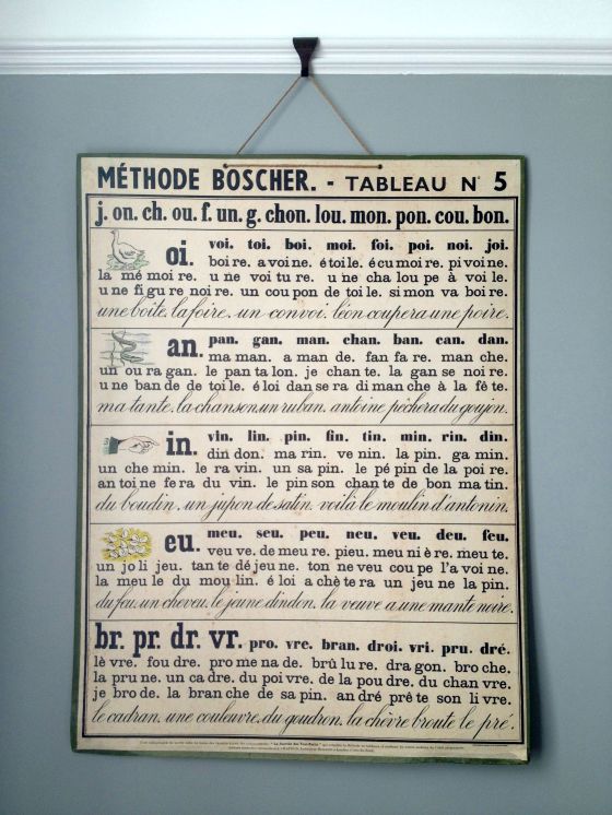 1950s Méthode Boscher French classroom poster.