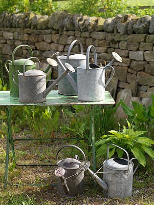 002 VINTAGE WATERING CANS RE FOUND OBJECTS