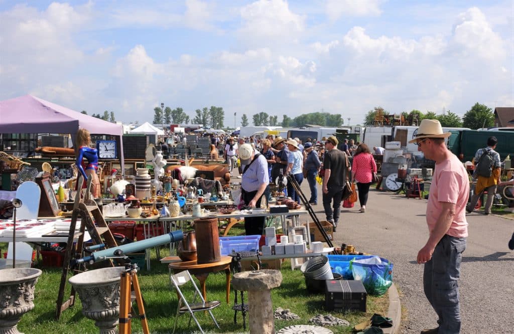 Shoppers at Newark Antiques Fair 